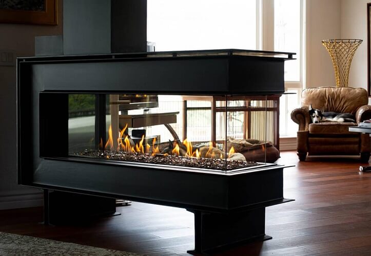 Flare Modern Room Definer Direct Vent Linear Fireplace (3)
