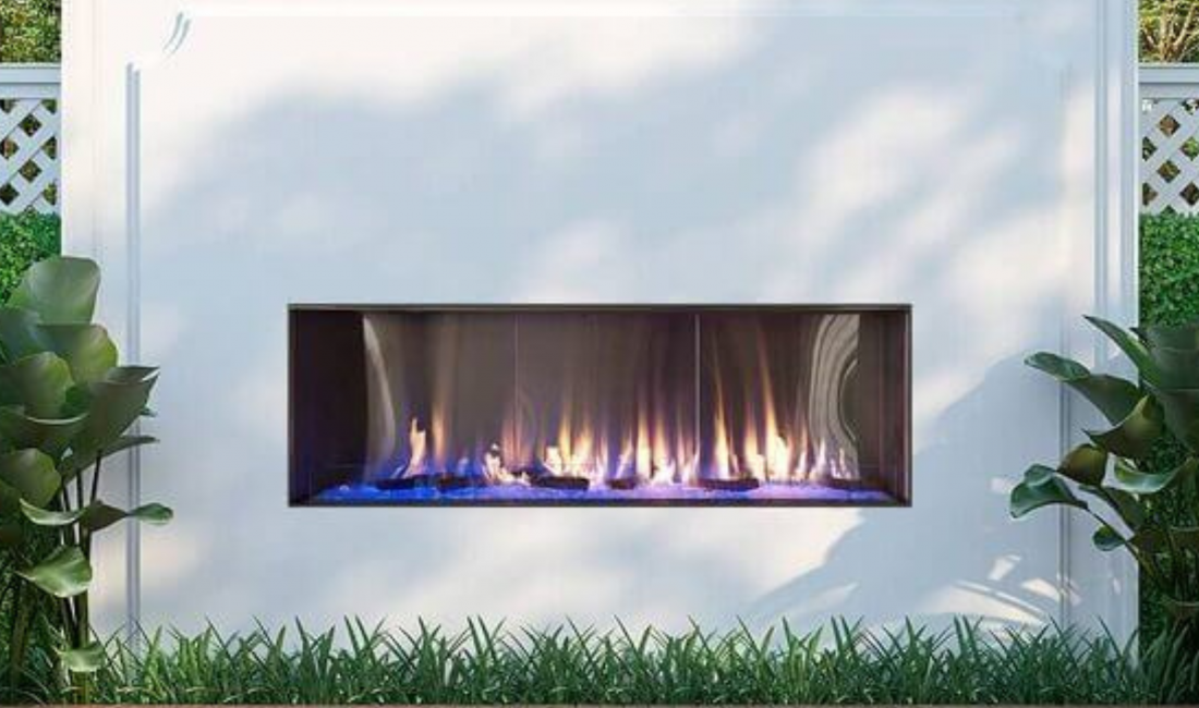 Flare Vent Free Front Facing Outdoor Fireplace