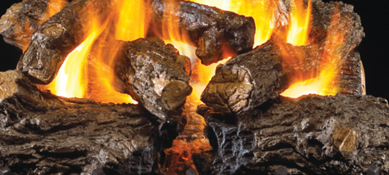 Realfyre Gas Logs - Burnt Rustic Oak-1W